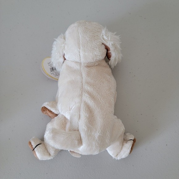 TY Original Beanie Babies LAPTOP 2004 Cocker Spaniel Light Beige Plush New - Picture 6 of 10